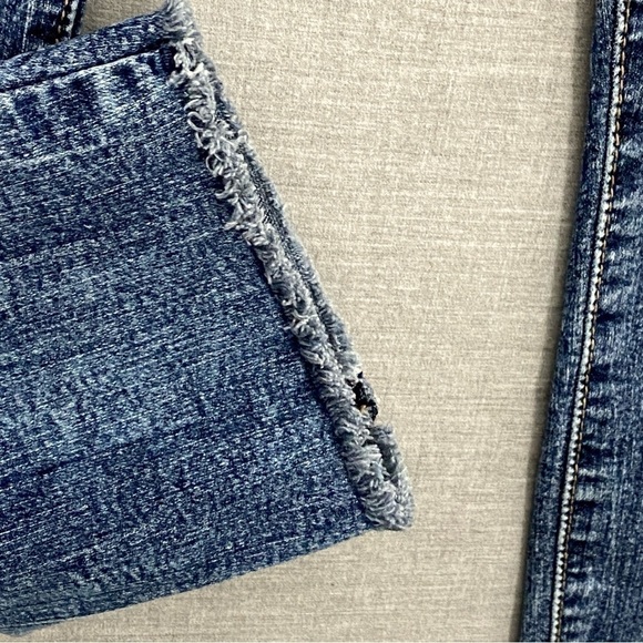 Levis Signature High Rise Ankle Skinny Jeans Womens 18 W34 Raw Hem Factory Fade - Picture 5 of 12